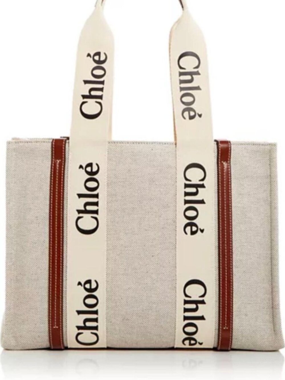 Chloe Woody Medium Canvas Tote